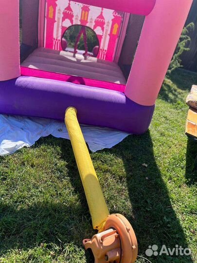Детский надувной батут с горкой