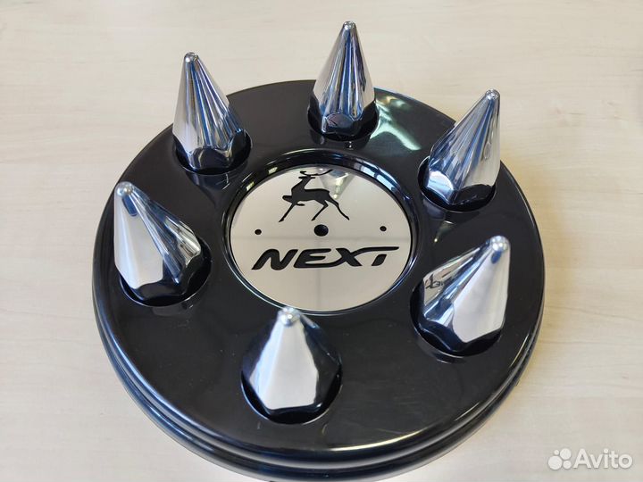 Колпаки газель черные + пики + середина из нержаве