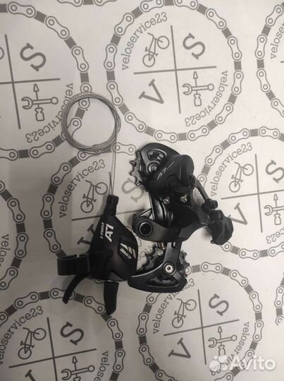 Задний переключатель и манетка 10 скоростей