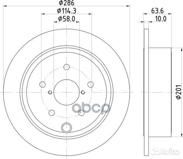 Диск тормозной зад subaru impreza G4 Saloon