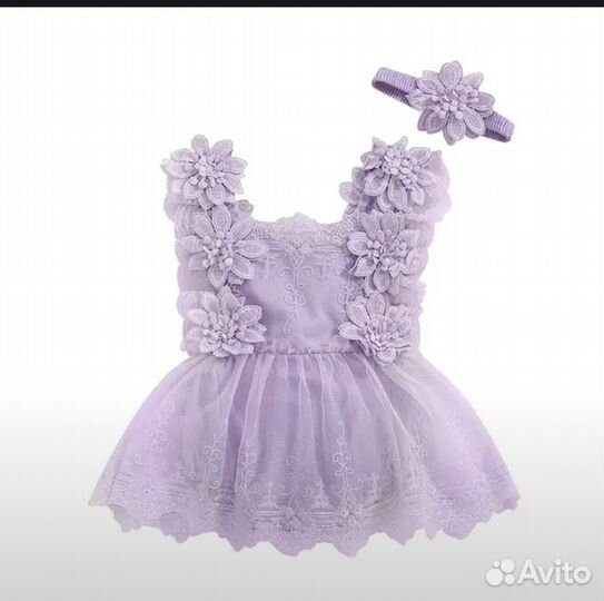 Платье для новорожденной 68