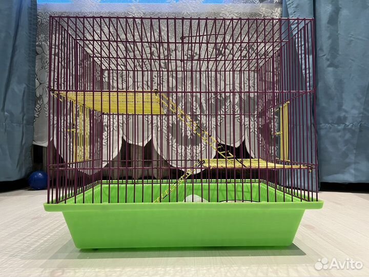 Клетка, поилка, чашечка для корма