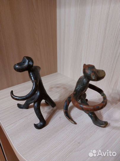 Статуэтки обезьянки,бронза. СССР