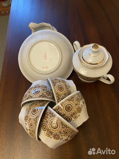 Чайный сервиз фарфор рижский завод