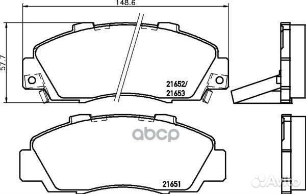 Колодки тормозные дисковые перед (PF-8254)