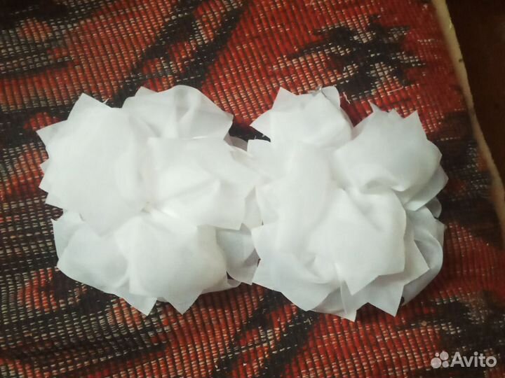 Банты для волос белые