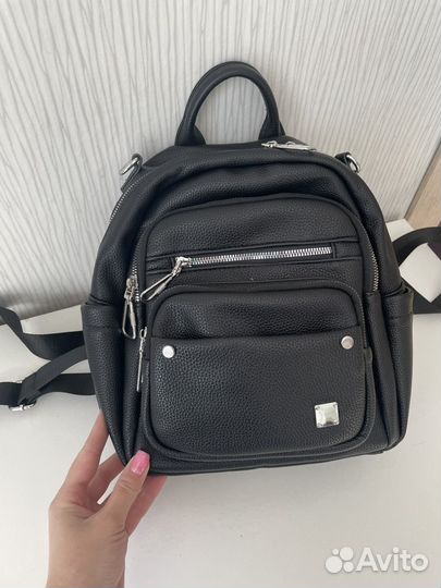 Рюкзак кож зам, много карманов