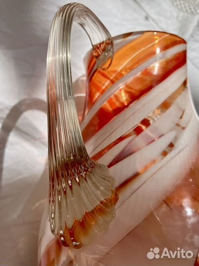 Кувшин цветное стекло винтаж в идеале