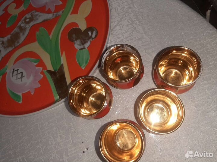 Ликерный набор,Дулево,золотой олень