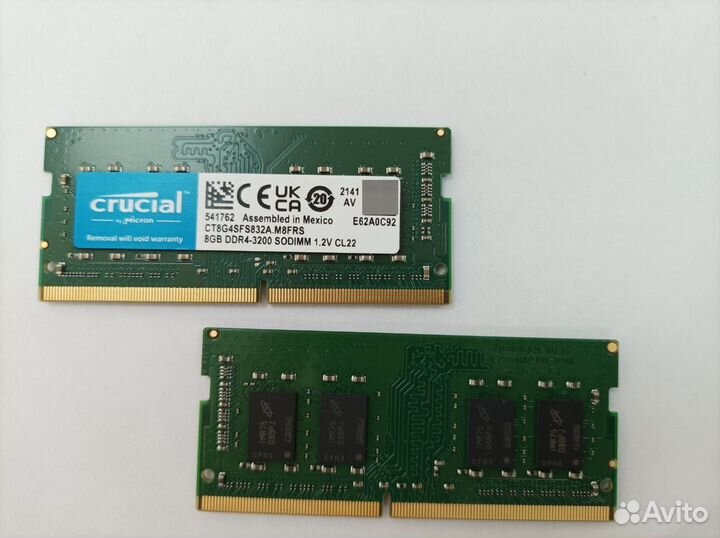 Оперативная память для ноутбуков 8 GB DDR4 Crucial