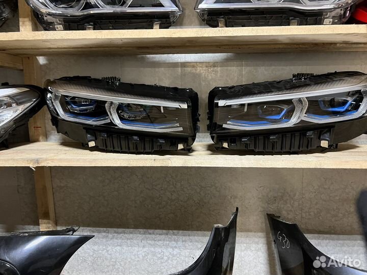 Bmw 7 g11 g12 фары рестайлинг на до рест laser