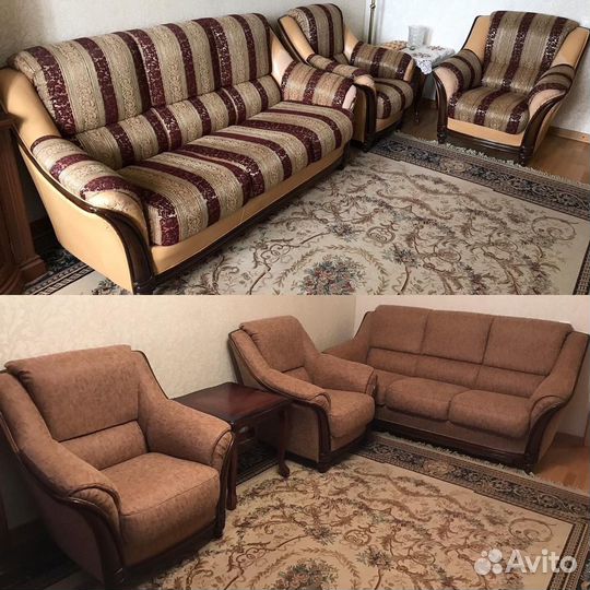 Перетяжка мягкой мебели. изготовление и ремонт