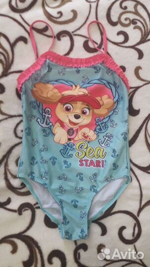 Купальник слитный для девочки р.98-104