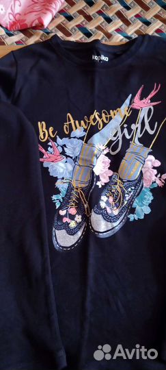 Трикотажная кофта с длинным рукавом р 164