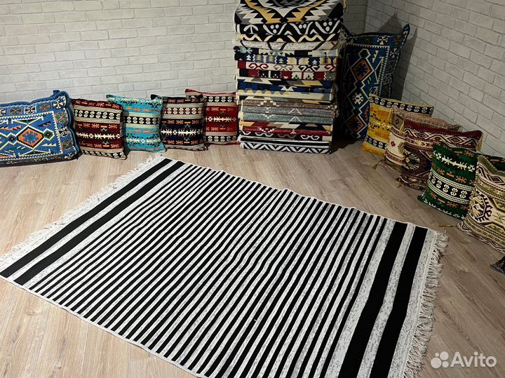 Ковры килим с узорами Хб в детскую хлопковые эко