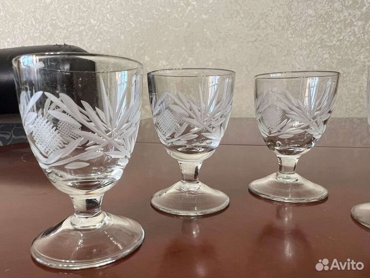 Хрустальные рюмки на ножке СССР
