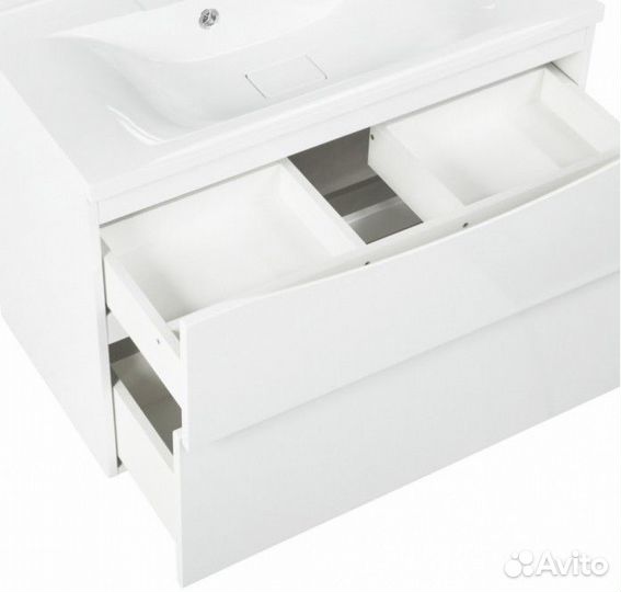 Тумба с раковиной BelBagno Marino-H60 90-BB900/450-LV-MR-PR Bianco Lucido