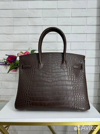 Женская сумка Hermes Birkin из натуральной кожи кр