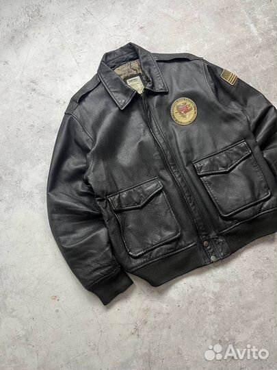 Винтажная кожаная куртка A-2 Пилот Авиатор Америка