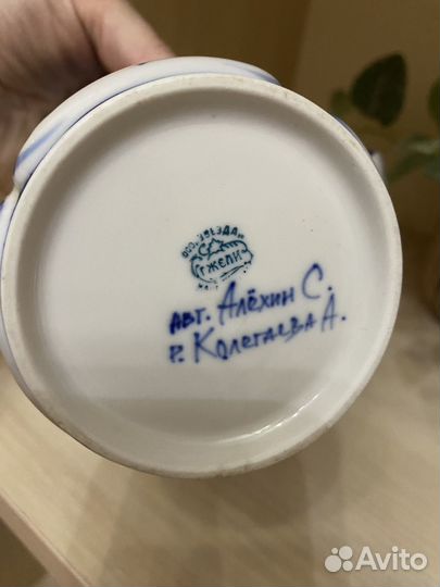 Бокал колокольчик гжель авторская (ООО Звезда гжел