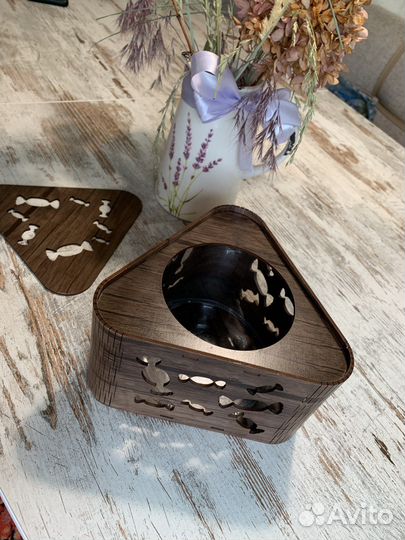 Деревянная коробка подарочная