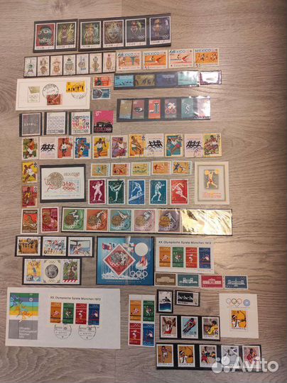 Марки коллекция Олимпийские игры 1920-1980 гг