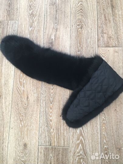 Меховой воротник чернобурка