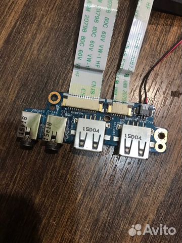 USB плата с аудио разьемом\динамики ноутбука o158