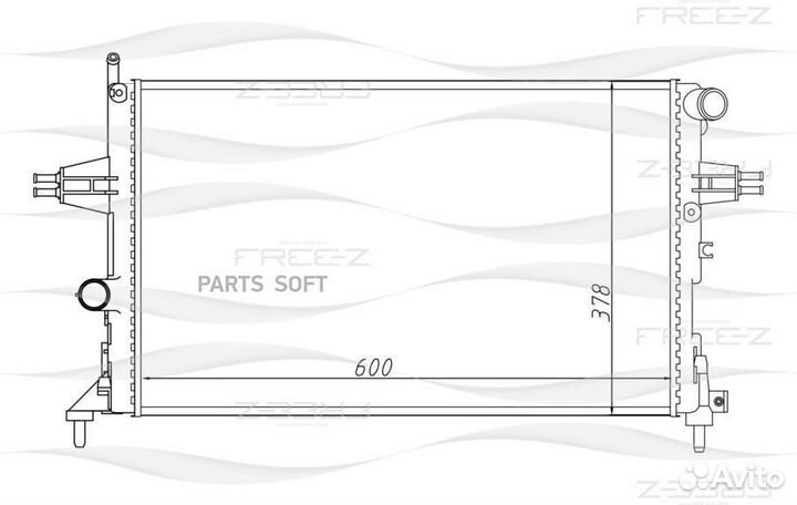 Радиатор охлаждения opel Astra/Zafira 98- 1300189