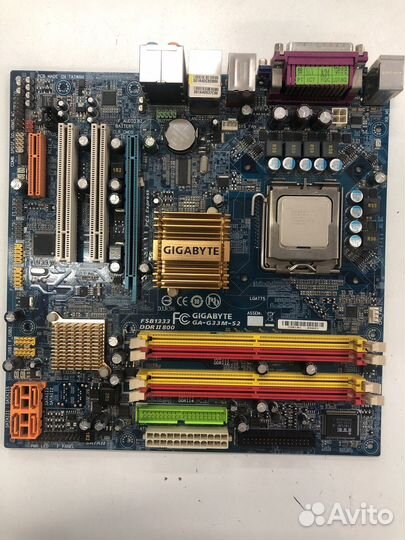 Gigabyte GA-G33M-S2 (GA-P35-S3G) в сборе