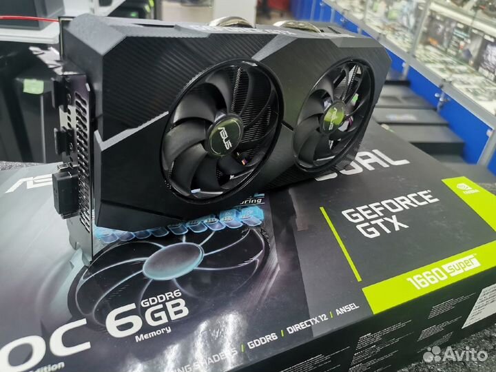 Видеокарта asus dual GeForce GTX 1660 super OC