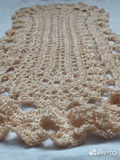 Салфетка ажурная вязаная овальная