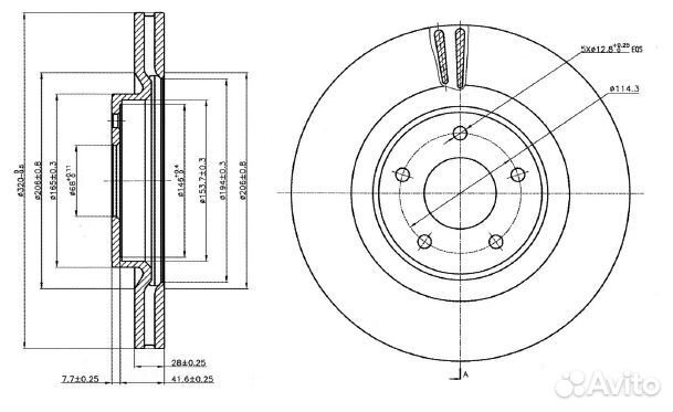 Торм.диск пер.вент