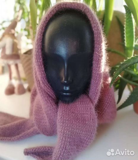 Ручная работа из пуха норки варежки, косынки