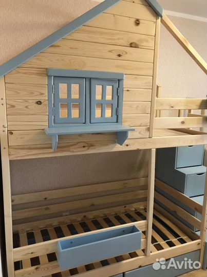 Кровать детская двухъярусная Весна с лестницей- ко