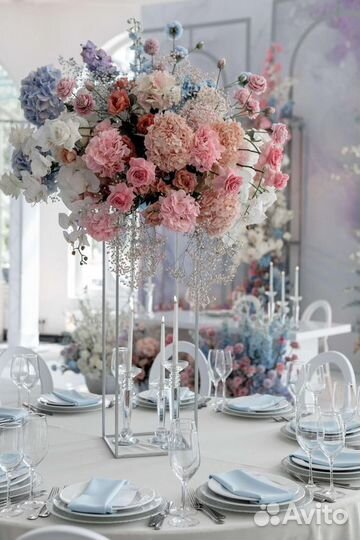 Офомление Цветами,Стойки для цветов на свадьбу