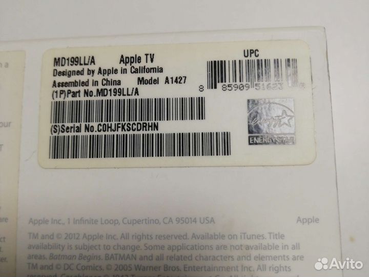 Тв приставка apple tv модель A1427