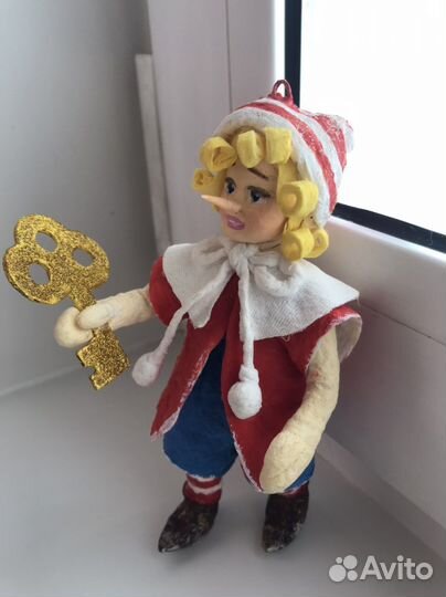 Ватная, елочная игрушка, ручной работы