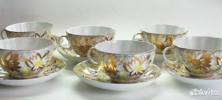 Чайный сервиз «Золотые ромашки» СССР