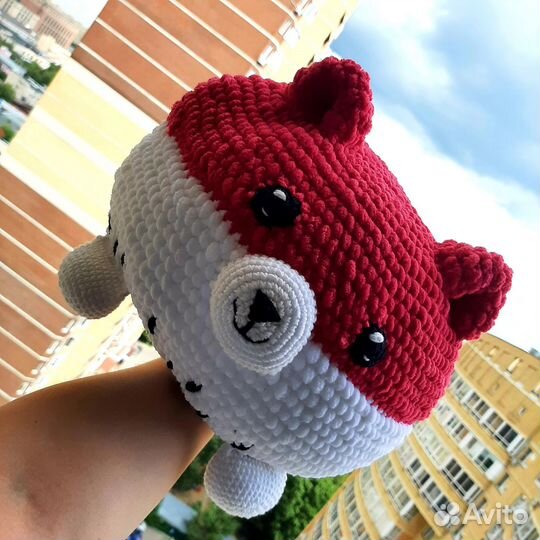 Подушка ручной работы (декор) (собака-питахайя)