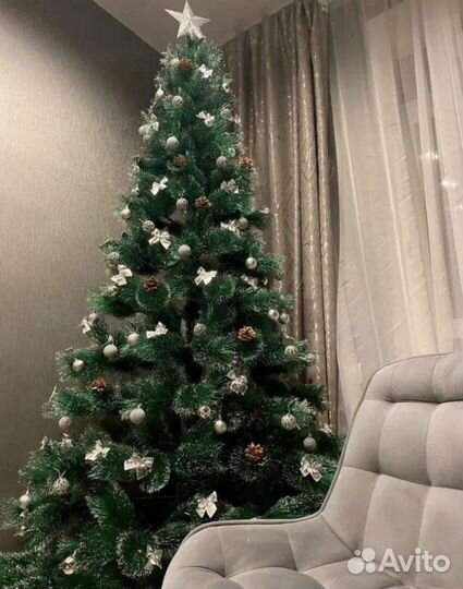 Елка искусственная 180 см Сосна с шишками новая