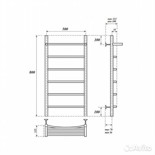 Электрический полотенцесушитель Point 04 PN04158P