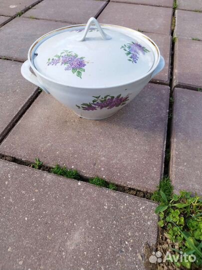 Фарфоровая супница СССР Дулево