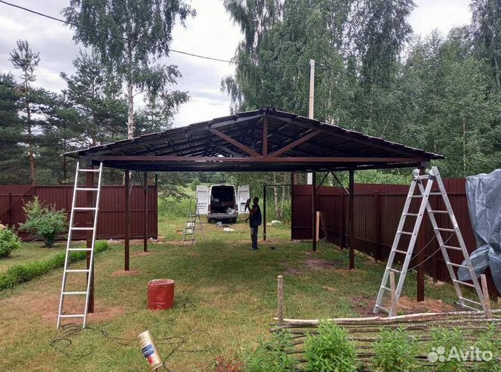 Забор из профнастила под ключ