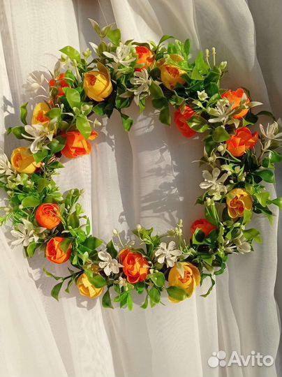 Венок декоративный, пасхальный, праздничный декор