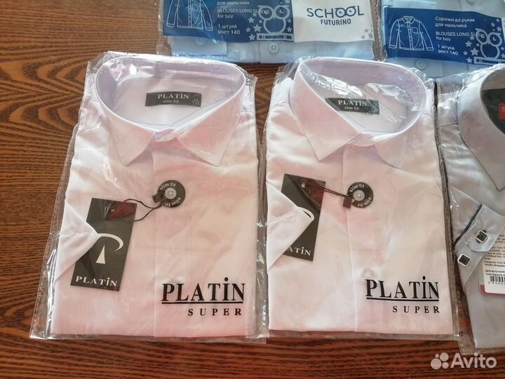 Новые рубашки р 128-134, спортивные штаны 134,140