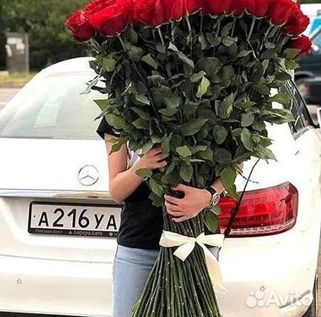 Розы Метровые 100 см доставка Москва