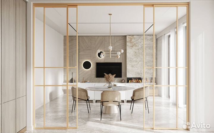 Межкомнатные перегородки из алюминия