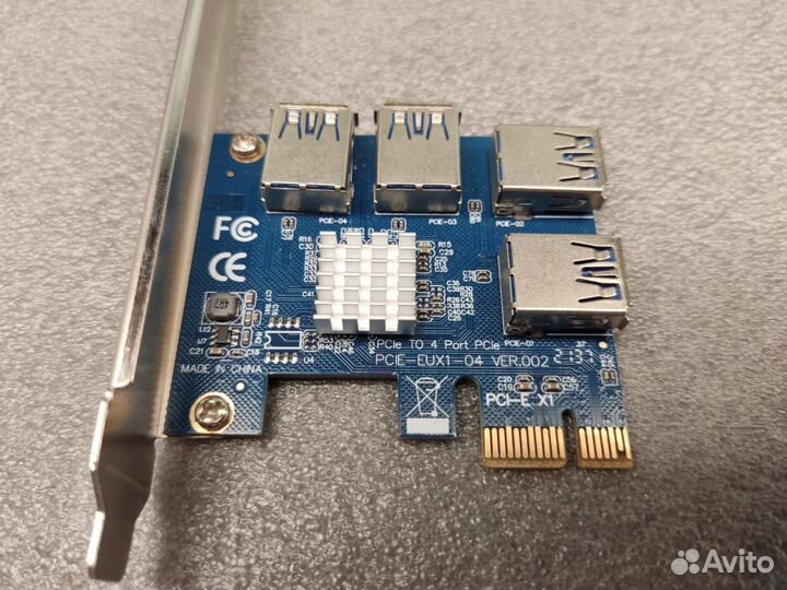 PCI-E X1 to 4 USB 3.0 / Райзер для 4-х видеокарт