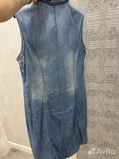 Платье джинсовое 46